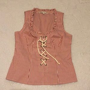 Nanette Lepore Candy Stripe Nautical Fitted Top - 6!